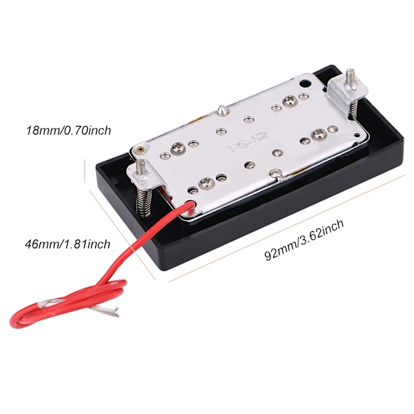 Silta ja kaula kromi Humbucker Pickup Set kiinnitysruuveilla LP-kitaroille