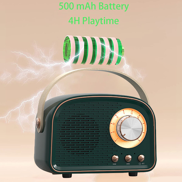 Retro Bluetooth-kaiutin, langaton vintage-kaiutin, ulkotilojen langaton kannettava Bluetooth-kaiutin