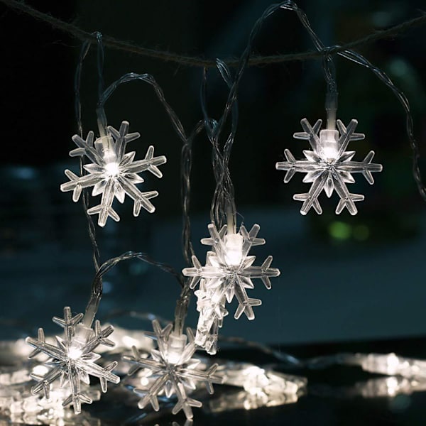19.6ft 40st LED Julminibelysning, batteridriven för Indo Warm White
