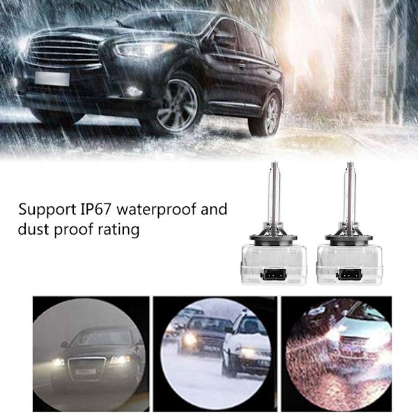 2 kpl D1S 6000K 35W Xenon-lamput auton ajovalojen korvaamiseen