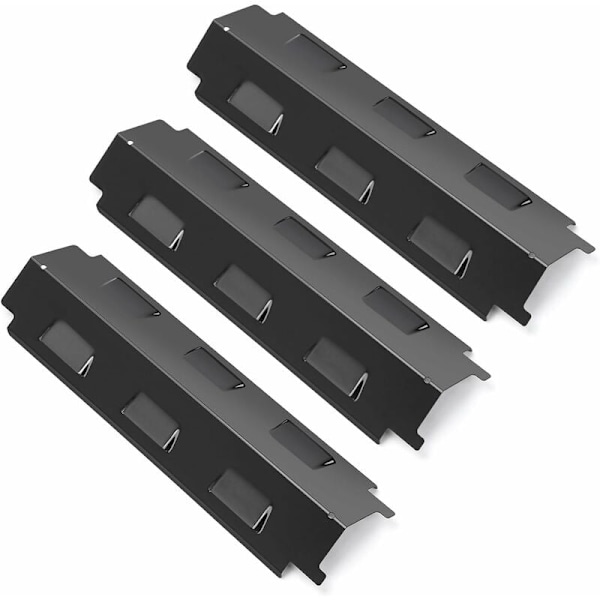 3-pack 37 cm värmediffusortillbehör för Char-Broil, CCLIFE, Landmann, Uniflame, Fire Mountain, Barbecook, Outback Porslinsstål Värmeplatta