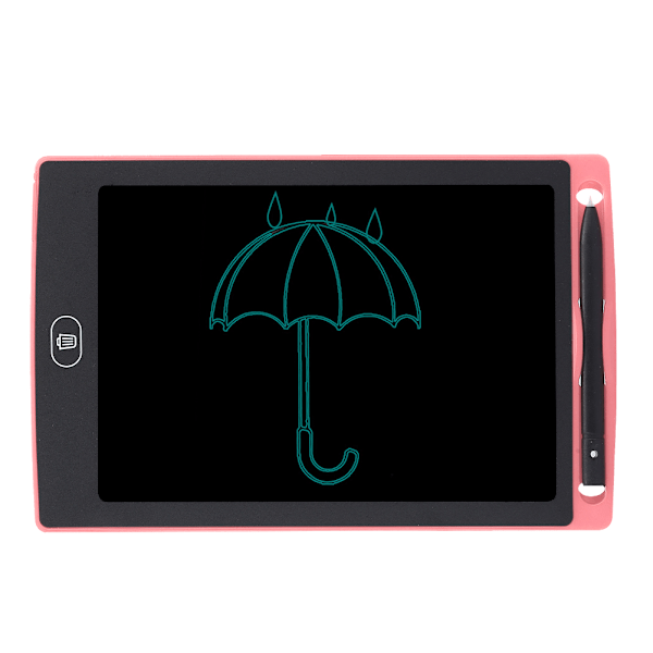 8.5in LCD Skrivplatta Barn Smart Graffiti Ritbord Monokrom Handskrift ljusrosa