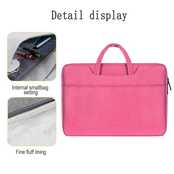 Laptopväska 14,1-15,4 tum Vattentåligt Case med Rose pink-14.1-15.4 inches