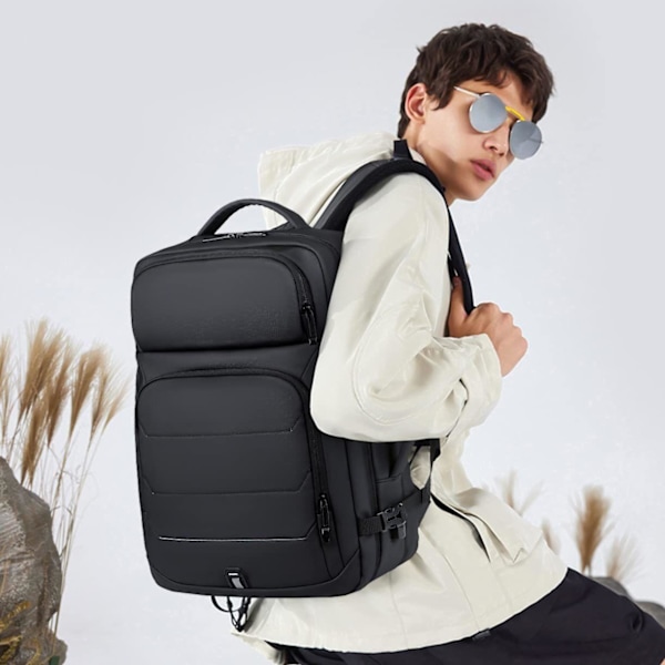 Kabinresväska Ryggsäck 45x36x20 easyjet Expanderbar Resväska USB-port Nylon Laptopväska 17 tum Vattentät Resväska Easyjet Flygplanskabin
