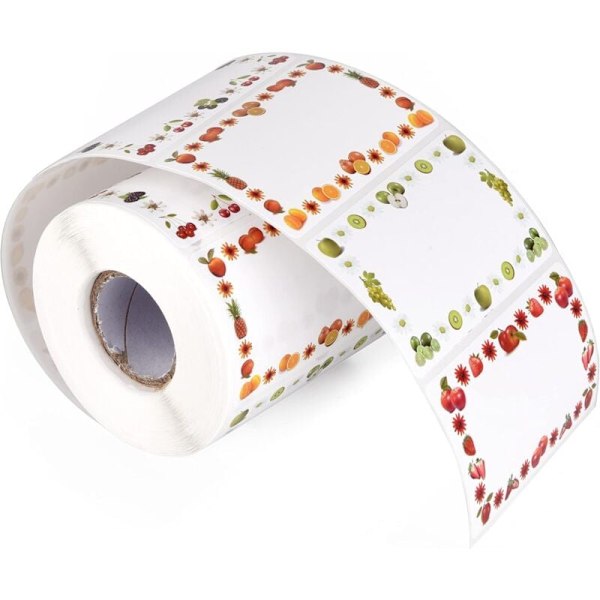DIY Termisk Skrivarpapper Streckkodsetikett, Stark Självhäftande för Presentinslagning Gratulationskort, Höst Namnlapp Termiska Etiketter, Kompatibel med