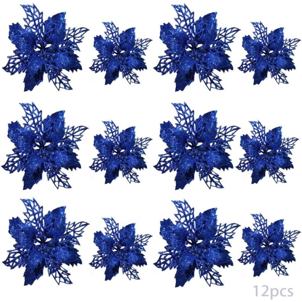 12 kpl Simuloitu joulukukka, Joulukukka Poinsettia,