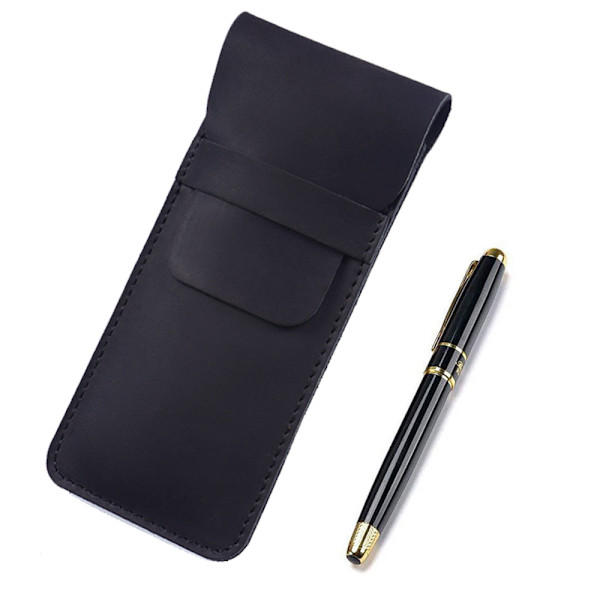 Ægte læder penneetui holder fountain multi penne etui pen