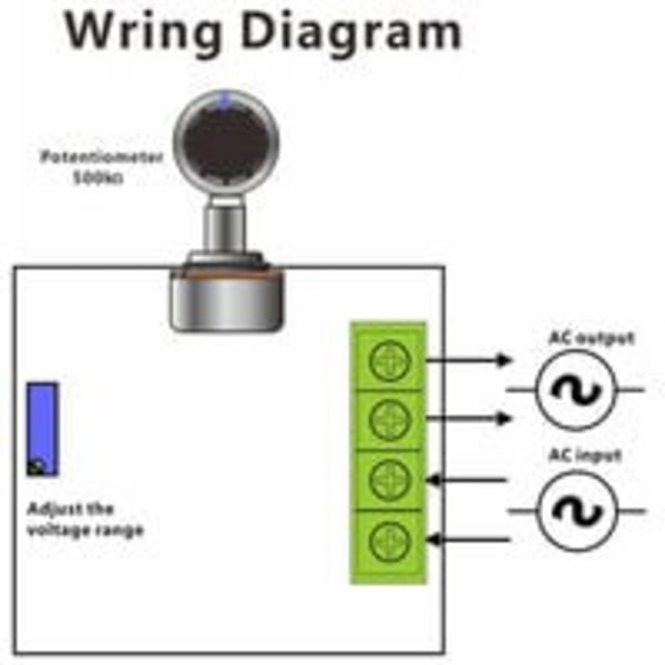 2000W PWM AC Motor Speed Control Module Dimmer Governor 50-220V Justerbar Spenningsinnstilling