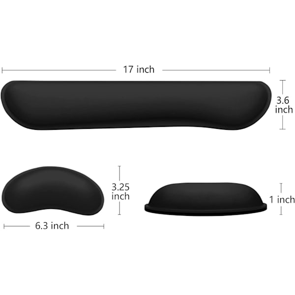 Keyboard håndledsstøttepude, Memory Foam sæt håndledsstøttebeslag