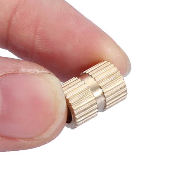 10 st M6 Mässing Cylinder Knurlad Runda Gjutna Insatser (M6*12L*8.3MM)