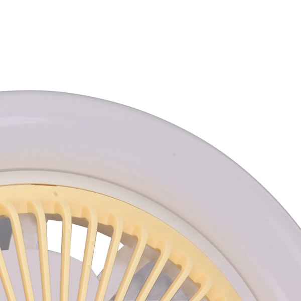 10,2 tuuman 30W E27 LED-kattotuuletin valolla, kaukosäädin, 3 tuulinopeutta, 3 väriä, hiljainen suljettu kattotuuletin, 85‑265V, keltainen