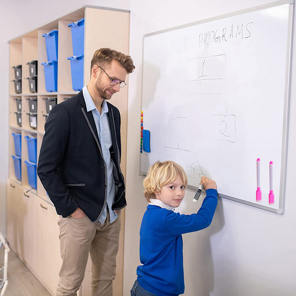 8 farveblyanter kan tørres af, vaskes, farvekern, sort kern, whiteboard pen kreativitet