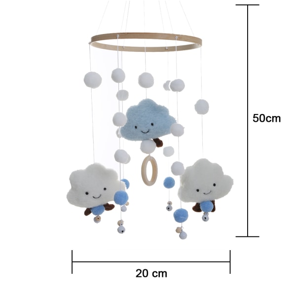 Baby Crib Mobile Hængende Ornament, Vugge Seng Ornament Vind