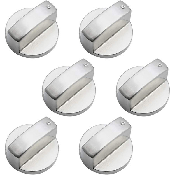 6 stycken universella metallknappar