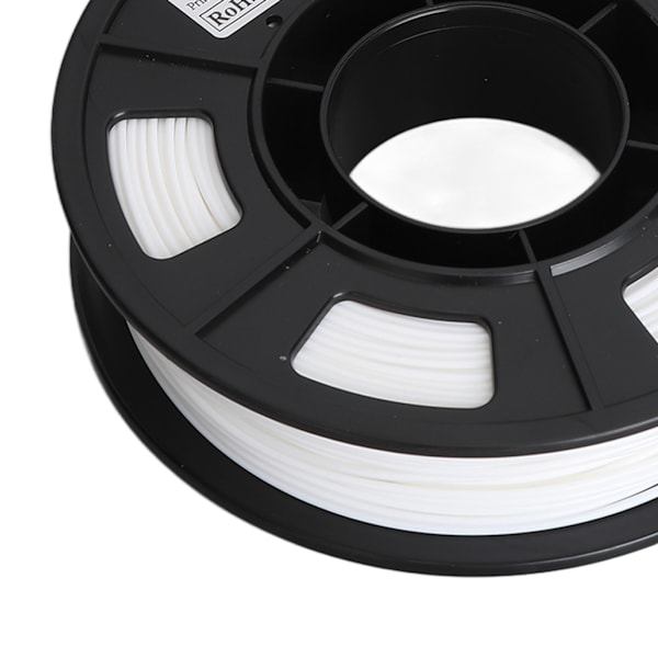 3D-printer filament, hvid, 1,75 mm, 8,8 oz nettovægt, 180 til 210 Celsius PLA-filament til 3D-print, genopfyldning, udskiftning