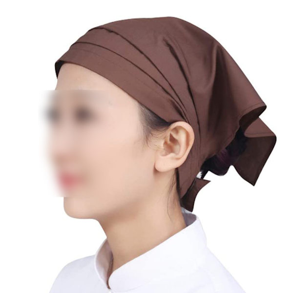 Turban kockmössa triangel halsduk restaurang arbetsmössa dam
