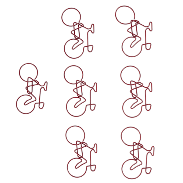 100 stk. Papirclips Multifunktionelle Søde Cykelform Elektropletningsproces Mini Metal Papirclips til Hjem Skole Kontor