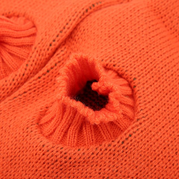 Sød kæledyr hunde strikket sweater vinterfrakke tøj holder varm (orange L)