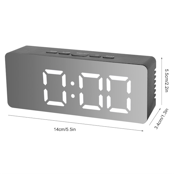 Digital Dubbel Alarmklocka, Högt Alarm för Tunga Sovare, Stor LED-display Klocka för Sovrum USB Laddningsklocka