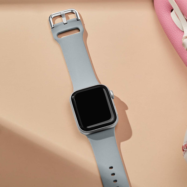Kompatibel med Apple Watch-remme, blød silikone sportsarmbånd