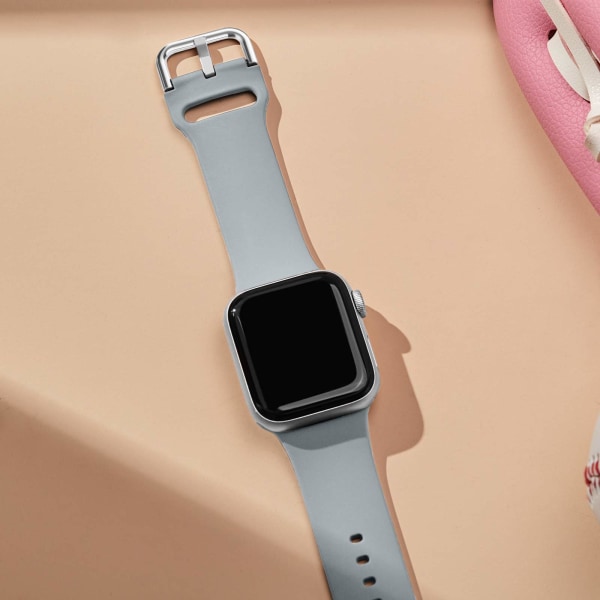 Kompatibel med Apple Watch-stropper, myk silikon sportsarmbånd