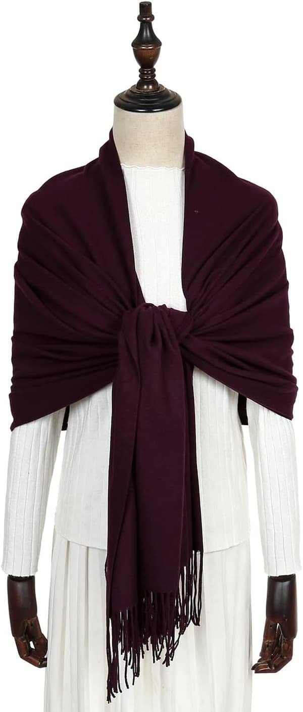 Dames Tørklæder Pashmina Sjaler og Wraps til Bryllup Tørklæder til Kvinder Vinter Rosa-2 Pink-2