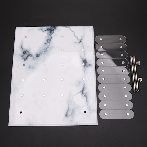 Neglekunst Visningsholder Akryl Falske Negle Display Stativ Plade Base Gel Polish Showcase Marmor
