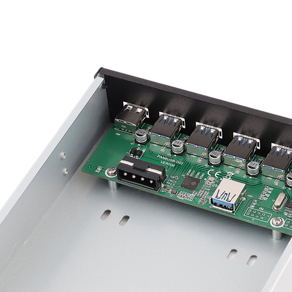 19-stifts till 4 * USB3.0 + 2 * USB2.0 6-gränssnitt Metall Frontpanel USB-hubb