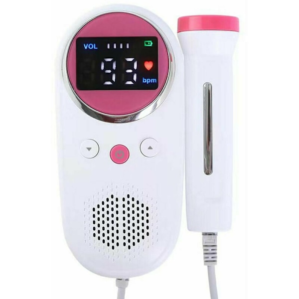 --Husholdnings Fetal Doppler Baby Hjerte Detektor Fetal Doppler Hjerterytme Monitor Ingen Stråling med LCD Skærm til Graviditetspleje