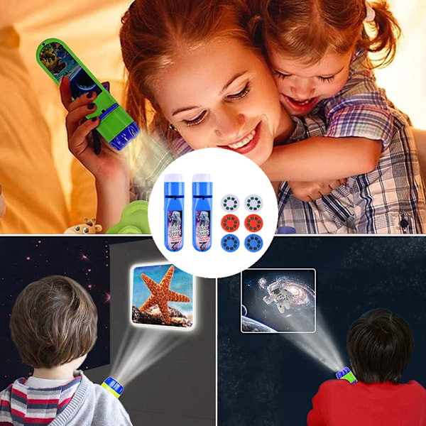 Bildprojektor Fackla Projektionsljus Ficklampa Pedagogisk Le