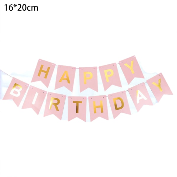 Hyvää syntymäpäivää -banneri ja kiiltävä Happy Birthday -banneri syntymäpäivä