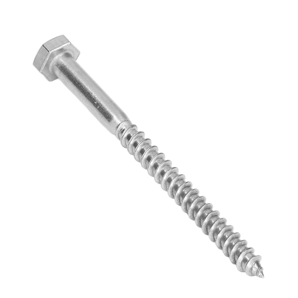 304 Rustfrit Stål Halvgevind Bolte Træ Hex Lag Skruer Selvtapende Træ Coach Skrue M6x80MM
