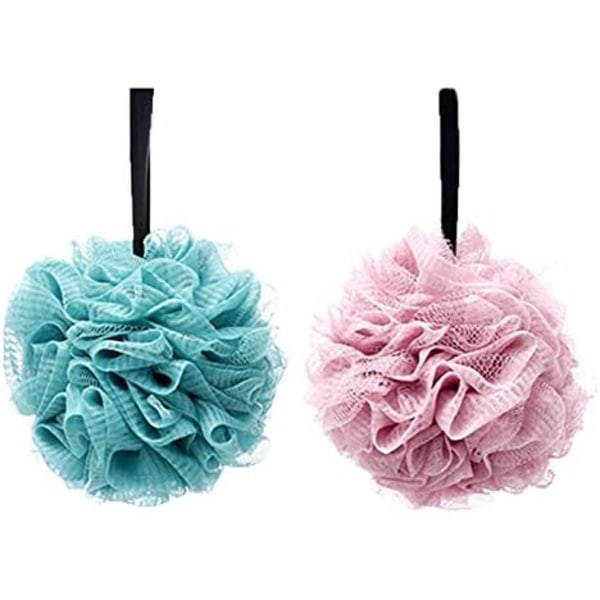 2pcs Bath Shower Sponge Exfoliating Bath Sponges,Flowers Bath Shower Sponge for Men and Women to Exfoliate