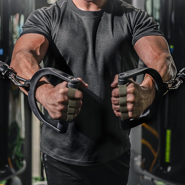 Gripkuddar för tyngdlyftning 4 Finger Loop Gym Workout Handskar