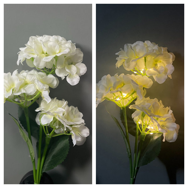 2 kpl hortensia aurinkokenno puutarhapaaluvalo LED-kukka ulkoilma Groun