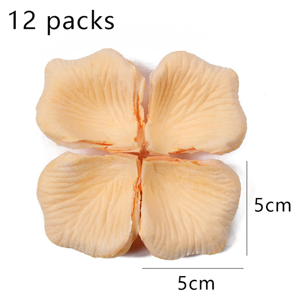 12 påsar konstgjorda rosenblad, non-woven blomblad för