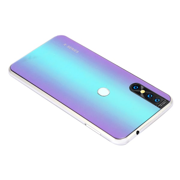 6.3in HD Vattendroppsskärm 4+64G Ansiktsigenkänning Smartphone Gradient Lila (100-240V) EU