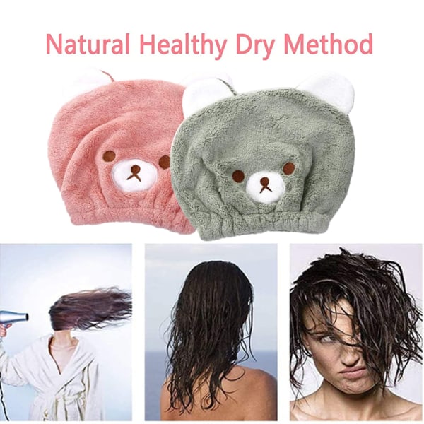 2 delar barns snabbtorkande hår Handduksmössor, Quick Dry Turba