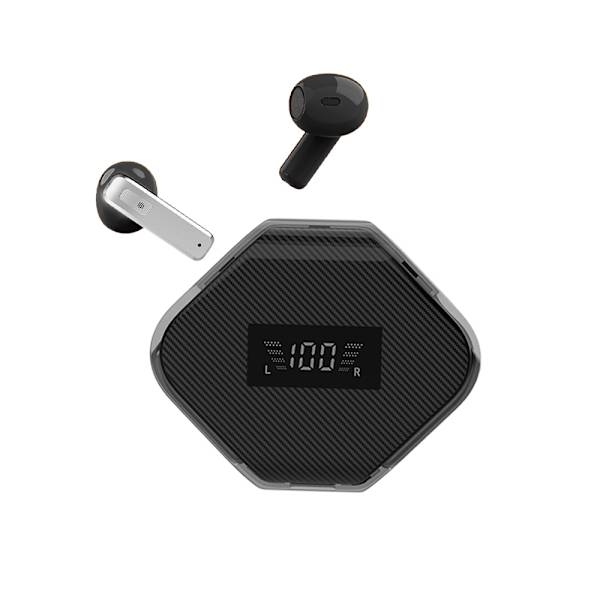 Trådløse ørepropper, Bluetooth-hodetelefoner med ENC-støydemping, mini-ørepropper med berøringskontroll med ladeetui og LED-digitaldisplay