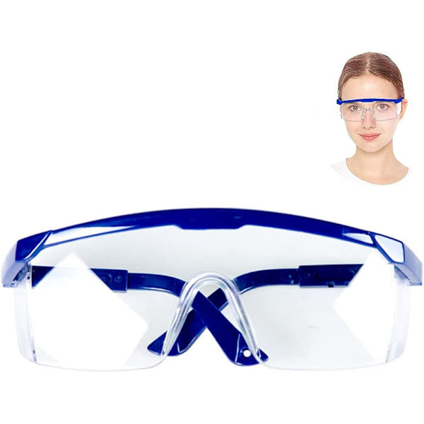 Klar säkerhetsglasögon Anti-Fog skyddsglasögon Över-skyddsglasögon för arbetsplatser, transparent bekväm att bära