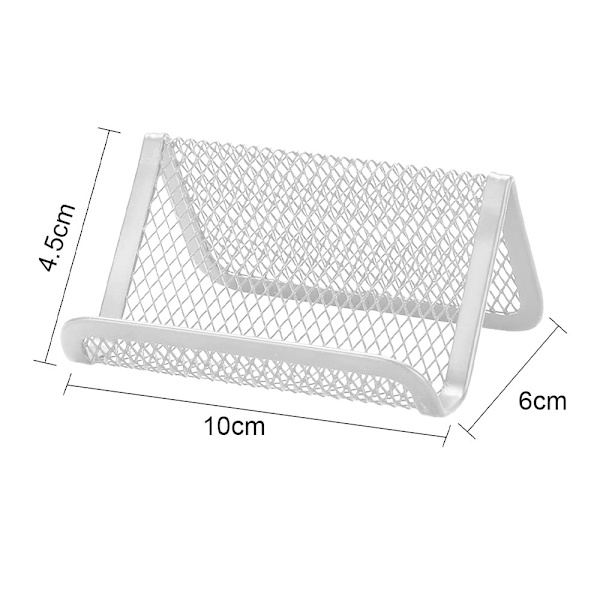 Metallnät visitkortshållare, 4-pack, visitkortshållare för skrivbord,