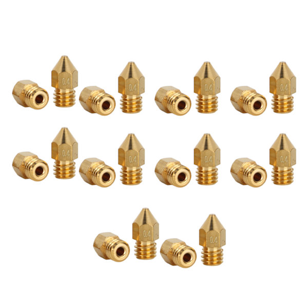 20 stk. MK8 dysekit 1,75 mm M6 gevind polerede ekstruderdyse med opbevaringsboks til 3D-printerudskiftning 0,4 mm