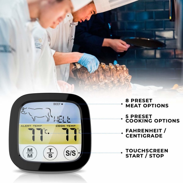 Digital pekskärmsmattermometer för köttfjäderfäfisk