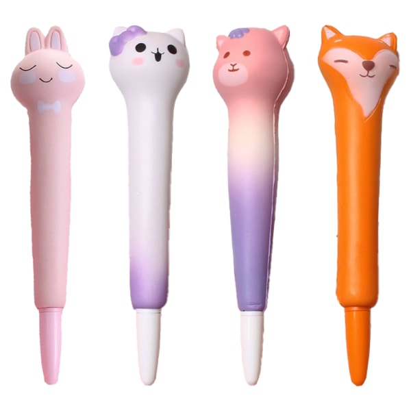 Squishy and Cute Pen - Gel Pen Skolmaterial för flickor och