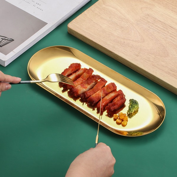 Rostfritt handduksbricka förvaringsbricka bricka tallrik te