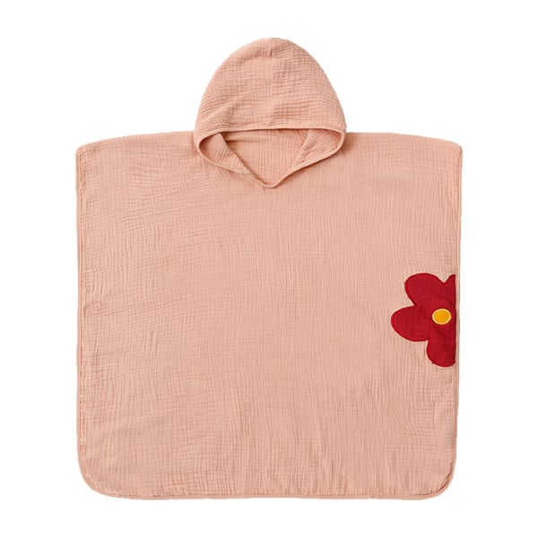 Cotton gauze children can wear hooded cloak bath towel for