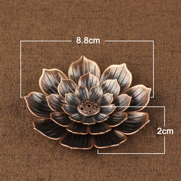 Lotus Røgelse Brænder - 6 Huller Røgelse Pindeholder, Aromaterapi