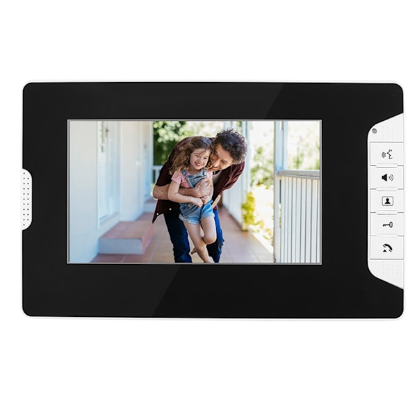 7 tommer HD LCD Videodørtelefon Dørtelefon Hjemmonitor Udendørs Kamera (EU Stik)