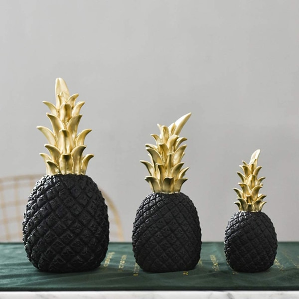 Rumsdekoration, ananas prydnad för bordsrestaurangbröllop Schwarz Medium