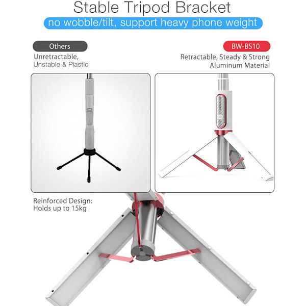 Selfie Stick Tripod Gimbal Stabilizer för Smartphone med